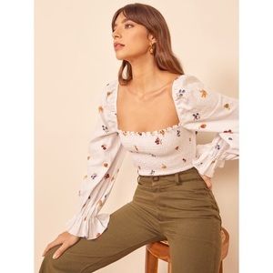 Reformation Tangerine top